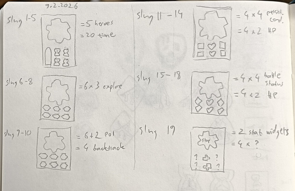 Slug and token layout for new prototype - Production - Fullasagoog Games